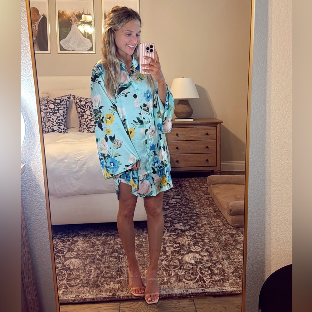 Satin Floral Tunic
